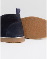 Bottines chukka en daim bleu marine Selected