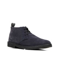 Bottines chukka en daim bleu marine Corneliani