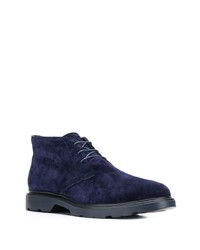 Bottines chukka en daim bleu marine Hogan