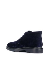 Bottines chukka en daim bleu marine Hogan