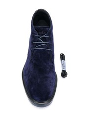 Bottines chukka en daim bleu marine Hogan