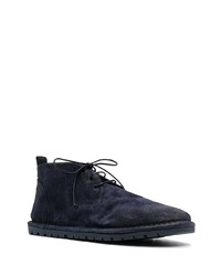 Bottines chukka en daim bleu marine Marsèll