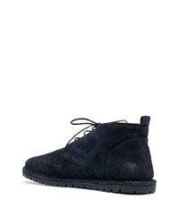 Bottines chukka en daim bleu marine Marsèll