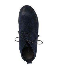 Bottines chukka en daim bleu marine Marsèll