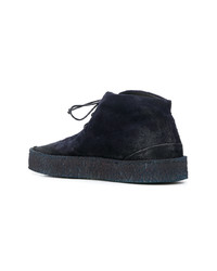 Bottines chukka en daim bleu marine Marsèll