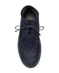 Bottines chukka en daim bleu marine Marsèll