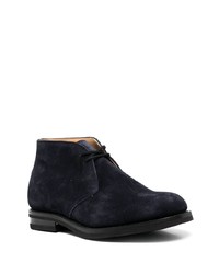 Bottines chukka en daim bleu marine Church's