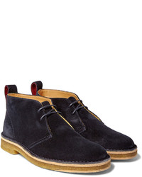 Bottines chukka en daim bleu marine Paul Smith