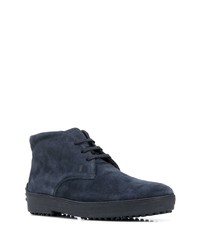 Bottines chukka en daim bleu marine Tod's