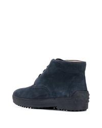 Bottines chukka en daim bleu marine Tod's