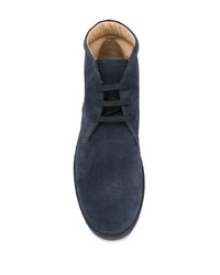 Bottines chukka en daim bleu marine Tod's