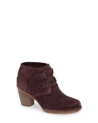 Bottines chukka en daim bordeaux