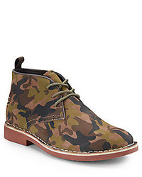 Bottines chukka en daim camouflage