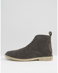 Bottines chukka en daim gris foncé Asos