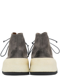 Bottines chukka en daim gris foncé Marsèll