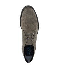 Bottines chukka en daim gris foncé Hogan