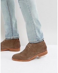 Bottines chukka en daim marron clair