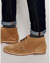 Bottines chukka en daim marron clair