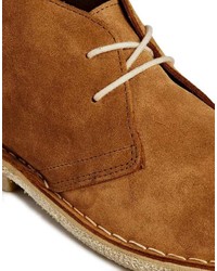 Bottines chukka en daim marron clair Asos