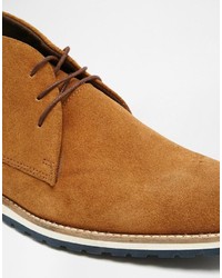 Bottines chukka en daim marron clair Asos