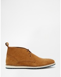 Bottines chukka en daim marron clair Asos