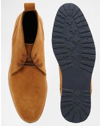 Bottines chukka en daim marron clair Asos