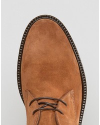 Bottines chukka en daim marron clair Asos