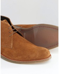 Bottines chukka en daim marron clair Lambretta