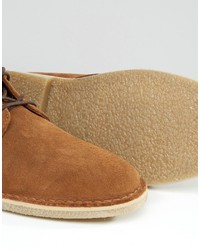 Bottines chukka en daim marron clair Asos