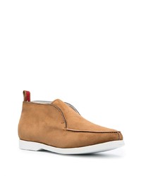 Bottines chukka en daim marron clair Kiton