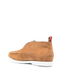 Bottines chukka en daim marron clair Kiton