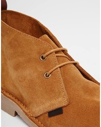 Bottines chukka en daim marron clair Ben Sherman