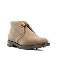 Bottines chukka en daim marron clair Church's