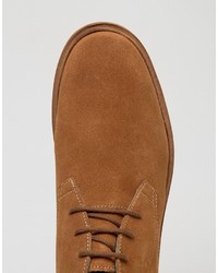 Bottines chukka en daim marron clair Frank Wright