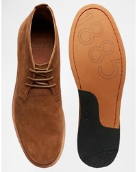 Bottines chukka en daim marron clair Frank Wright