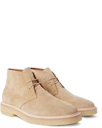 Bottines chukka en daim marron clair Common Projects