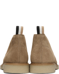 Bottines chukka en daim marron clair BOSS