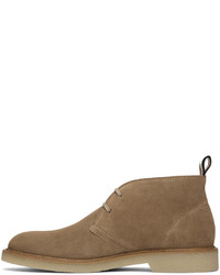 Bottines chukka en daim marron clair BOSS