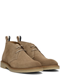 Bottines chukka en daim marron clair BOSS