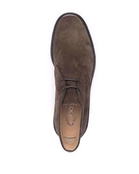 Bottines chukka en daim marron foncé Tod's