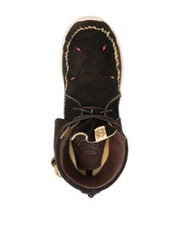 Bottines chukka en daim marron foncé VISVIM