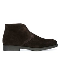 Bottines chukka en daim marron foncé To Boot New York