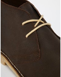 Bottines chukka en daim marron foncé Asos