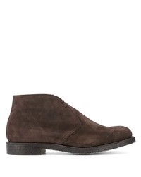 Bottines chukka en daim marron foncé Church's