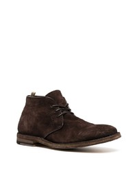 Bottines chukka en daim marron foncé Officine Creative