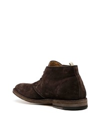 Bottines chukka en daim marron foncé Officine Creative