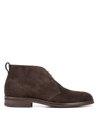 Bottines chukka en daim marron foncé Koio