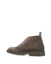 Bottines chukka en daim marron foncé Green George