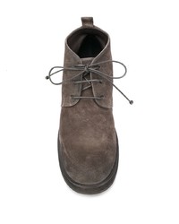 Bottines chukka en daim marron foncé Marsèll