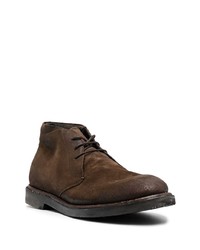 Bottines chukka en daim marron foncé Silvano Sassetti